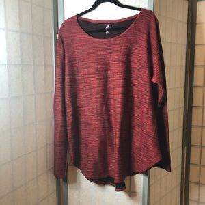 Anthropologie 3Feathers heathered red tunic